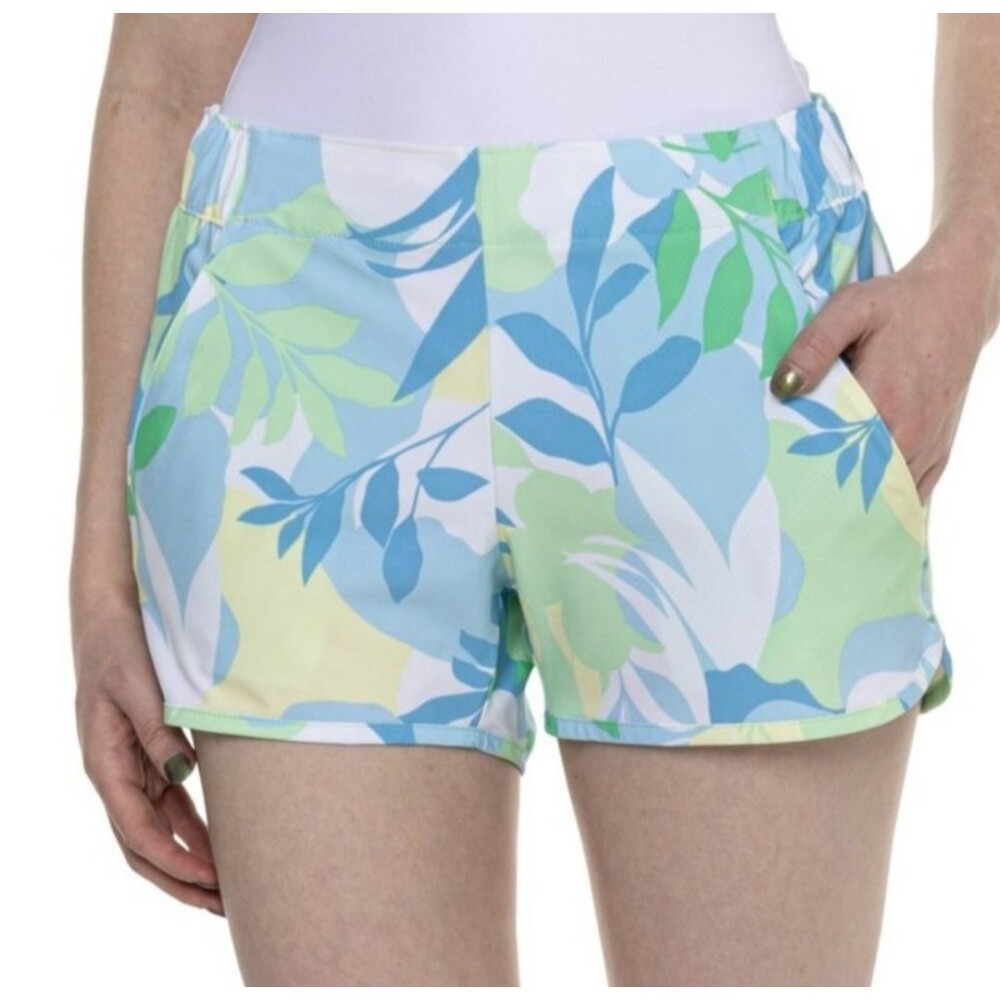 Columbia Omnibshade Shorts Woman XL Multicolor Floral Active Fit 3" Inseam